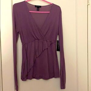 NWT Context lilac long sleeve top size: M